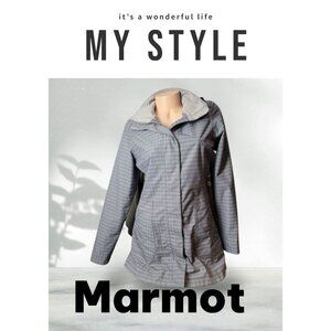 Marmot Womens Membrain Gray Plaid Jacket M